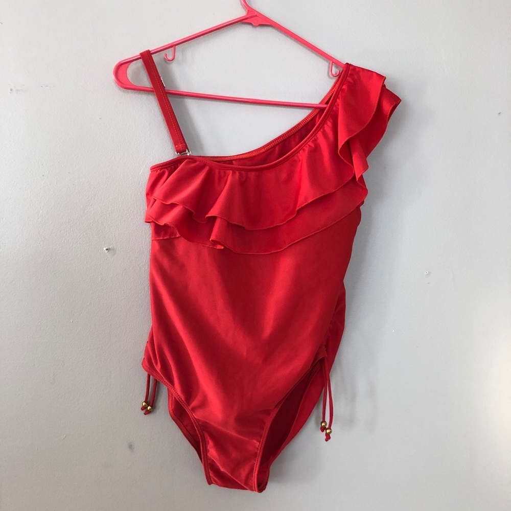 Red Ruffle Bathing Suit